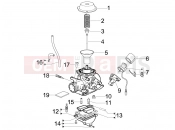 derbi Boulevard 150 4T Carburetor's components