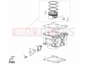 Cylinder - Piston - Derbi Terra 125 2009