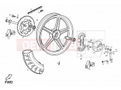 derbi Variant Courier 50 Rear wheel