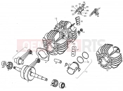 derbi Variant Courier 50 Cylinder - Head - Piston