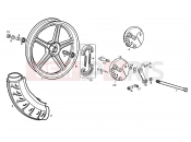 derbi Variant Courier 50 Front wheel