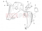 gilera 2006 Nexus 500 SP Front glove-box - Knee-guard panel