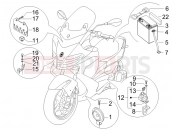 gilera 2007 Nexus 500 SP Remote control switches - Battery - Horn