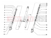 gilera Runner 125 FX 2T Front fork component parts (model 97-98-99)
