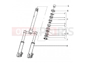 Steering bearing ball tracks-front fork - Gilera Runner 180 FXR 2T