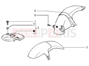 gilera Runner 50 Purejet Front and rear mudguard
