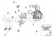 gilera 2006 Runner 50 SP Carburettor, assembly - Union pipe