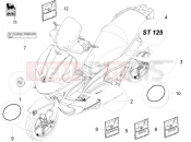 gilera 2014 Runner 125 ST 4T Plates - Emblems