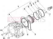 gilera 2008 Runner 200 ST 4T Cylinder-piston-wrist pin unit