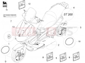 gilera 2008 Runner 200 ST 4T Plates - Emblems
