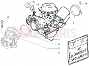 gilera 2005 Runner 125 VX 4T Carburettor, assembly - Union pipe