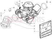 gilera 2005 Runner 125 Race VX 4T Carburettor, assembly - Union pipe