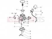 Carburetor's components - Gilera Runner 200 Race VXR 4T 2006
