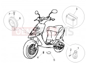 Remote control switches - Battery - Horn - Gilera Stalker 50 Special Edition 2008