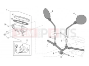 APRILIA SCARABEO 2002 Scarabeo 50 Ditech FRAME » Handlebar - Dashboard