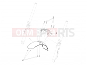 Front mudguard-Pillar - Motoguzzi V9 Bobber 850 ABS 2017