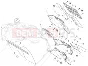 vespa GTS 300 4V ie ABS-NOABS Rear cover - Splash guard
