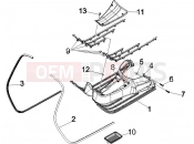 vespa GTS 300 4V ie ABS-NOABS Central cover - Footrests