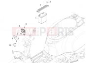 vespa GTS 300 4V ie ABS-NOABS Remote control switches - Battery - Horn