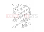 KAWASAKI GPZ500S (EX500-E1) Transmission