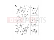 Left Engine Cover(s) - Kawasaki W650 (EJ650-A1) 1999