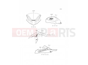 Decals(White) - Kawasaki NINJA 300 ABS (EX300BDF) 2013