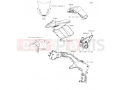 KAWASAKI Z1000SX (ZX1000LEF) Decals(Gray)(Blue)