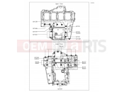 KAWASAKI Z1000SX ABS (ZX1000MFF) Crankcase Bolt Pattern