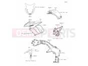 KAWASAKI Z1000SX ABS (ZX1000MFF) Decals(Red)