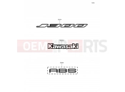 KAWASAKI J300 ABS (SC300BGF) Decals(Black)
