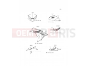 KAWASAKI NINJA 300 ABS (EX300BGF) Decals(Gray)