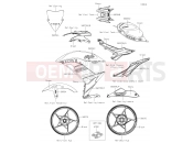 KAWASAKI NINJA 650 (EX650KKFA) Decals(Green)