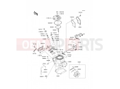 KAWASAKI KX250 (KX250-R1) Cylinder Head/Cylinder