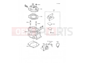 KAWASAKI KX80 (KX80-L2) Cylinder Head/Cylinder