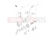 KAWASAKI KX500 (KX500-E5) Kickstarter Mechanism