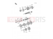 Transmission - Kawasaki KX60 (KX60-B3) 1987