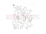 Leg Shield/Chain Cover - Kawasaki KAZER (AN110-D2) 2000