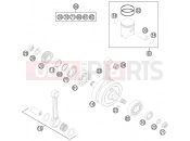 CRANKSHAFT, PISTON - KTM 150 SX (6101K1) [EU] 2011