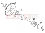 KTM 50 SX  PRO JUNIOR  LC (6001D3) [EU] 2004 TRANSMISSION II - COUNTERSHAFT