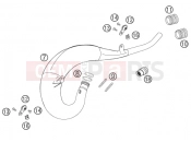 EXHAUST SYSTEM - KTM 125 SX (6101E0) [EU] 2005