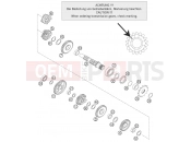 TRANSMISSION II - COUNTERSHAFT - KTM 125 SX (6101E0) [EU] 2005