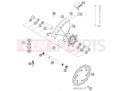 FRONT WHEEL - KTM 250 SX (6301E0) [EU] 2005