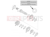 TRANSMISSION I - MAIN SHAFT - KTM 125 SX (610130) [EU] 2003