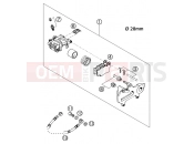 REAR BRAKE CALIPER - KTM 125 SX (610120) [EU] 2002
