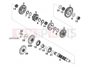 TRANSMISSION II - COUNTERSHAFT - KTM 640 LC-E (976006) [AU] 2000