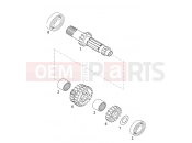TRANSMISSION I - MAIN SHAFT - KTM 400 SX RACING (830205) [EU] 2000