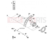 FRONT WHEEL - KTM 65 SX (600196) [EU] 1999