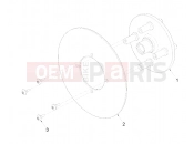 Polaris 2011 LEV GEM - e2/e4/e6/eS/eL/eLXD WHEELS | WHEELS, COMPONENTS, END, 9.21 INCH, DISC 4 BOLT - e2/e4/eS/eL (49GEMWHEELS11END9.21)