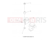 Polaris 2010 ATV TRAIL BOSS 330 (A10EA32AA) ENGINE | ENGINE, CARBURETOR BRACKET - A10EA32AA (49ATVCARBBRKT08TB)