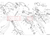 DUCATI Hyperstrada HANDLEBAR AND CONTROLS [MOD:HYP STR;XST:AUS,EUR,FRA,JAP,TWN]